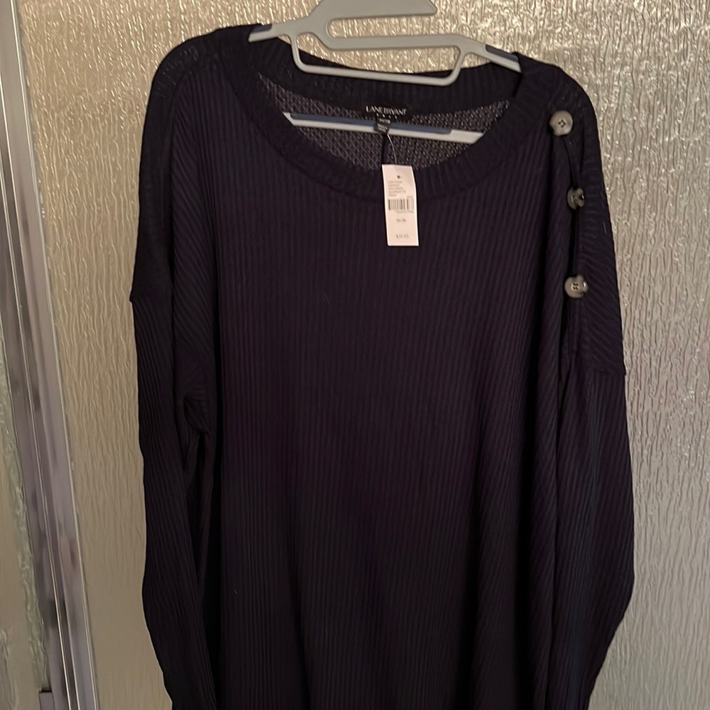 Lane Bryant Waffle Weave Long Sleeve Sweater